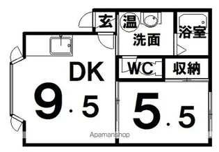 わんわんハイツ【205号室】の間取り