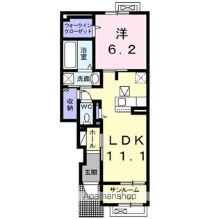 ルタン33 A【1階】の間取り