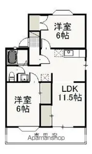 ファミーユ・ビボ C【1階】の間取り
