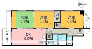 レジデンツアハト【3階】の間取り