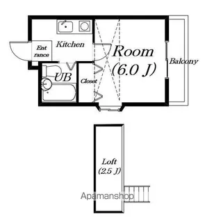 レオパレス大津【201号室】の間取り