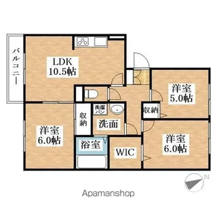 そなぎハイツ【1階】の間取り
