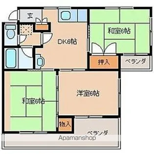 リバーサイドマンション清武【2階】の間取り