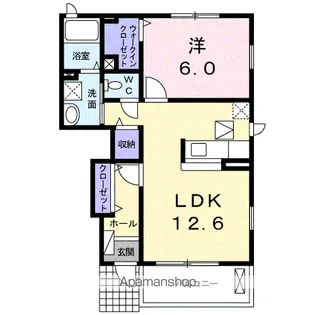 ノース・レジデンスA【1階】の間取り