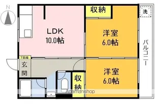 U・TOPIA43A【204号室】の間取り