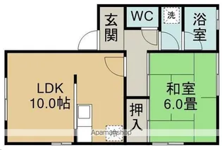 コーポフラワーⅡ【101号室】の間取り