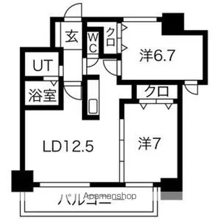 アルティ発寒【4階】の間取り