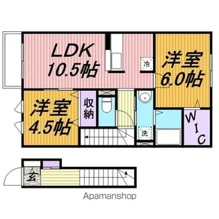 ボヌール新松戸 A棟【2階】の間取り