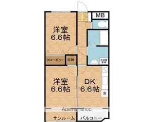 ビブラシアン【303号室】の間取り