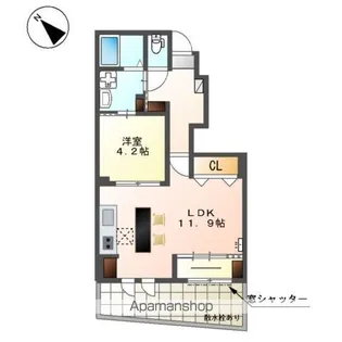 仮)弥富市鯏浦町上本田アパート【1階】の間取り