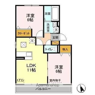 ル・シエルラ・メールル・ソレイユ ル・シエル【1階】の間取り