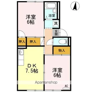 セジュールときしげ B棟【1階】の間取り