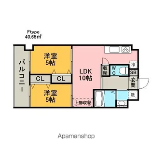 NO.88 MARINAGATE SUNS【4階】の間取り
