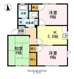 フレグランス・S B【1階】の間取り