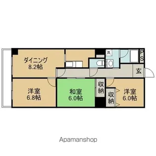 サニーコート矢田【1階】の間取り