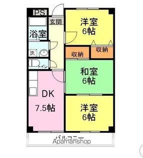 ベルべ三笠【302号室】の間取り