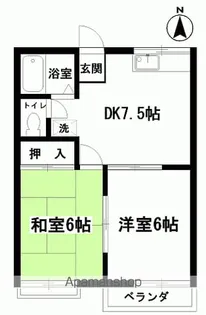 レピュート泉【203号室】の間取り