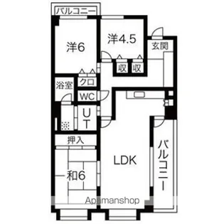 グランクール自由ヶ丘【3階】の間取り