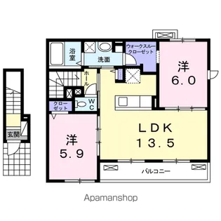 ヴィラージオ スズ【2階】の間取り