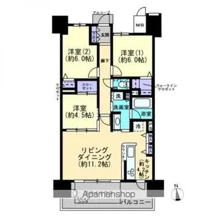 ロイヤルガーデン古新町弐番館【15階】の間取り