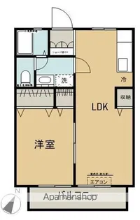 セジュールたかせ【203号室】の間取り