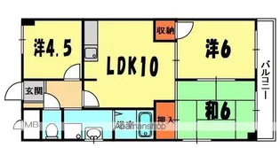 香里園シャンツェ【3階】の間取り