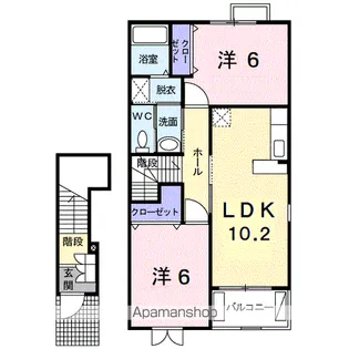 ソレアード・N A【2階】の間取り