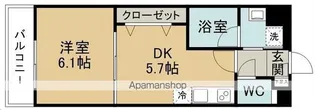 アスコット出花【1階】の間取り