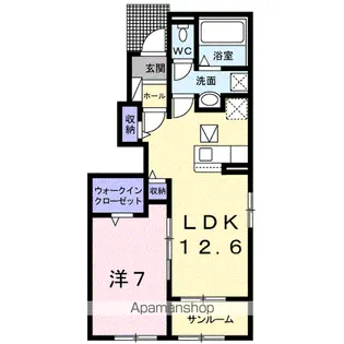 ラフィーネB【1階】の間取り