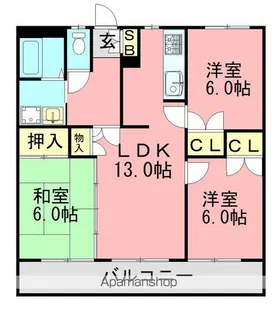 飯倉エトアール【4階】の間取り