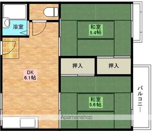 エクセレート府中A【106号室】の間取り