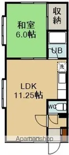 コーポ青雲(コーポセイウン)【103号室】の間取り
