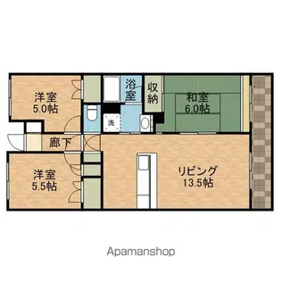 ゼンコウコーポラス8号館【1階】の間取り