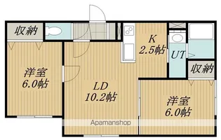ハピネス西宮の沢【1階】の間取り