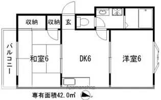 山栄コーポ【101号室】の間取り