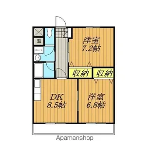 レジデンスやまぶき【202号室】の間取り