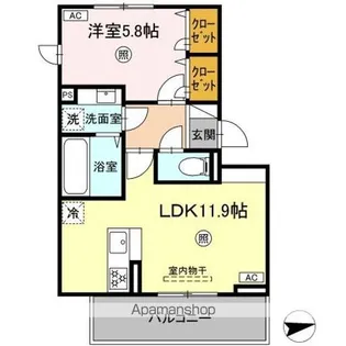ピースフル【3階】の間取り