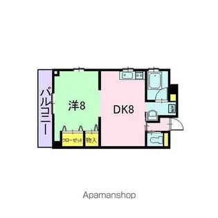 タウンコート常磐町【6階】の間取り
