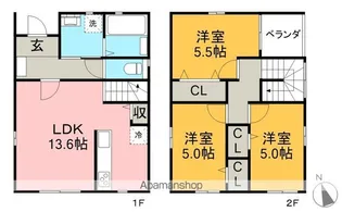 高知県高知市唐人町【一戸建】の間取り