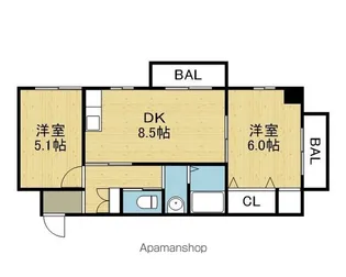 サンポートハイム舎利寺【3階】の間取り
