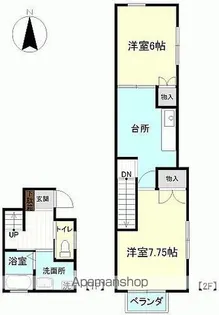 ハイツキベ【東号室】の間取り