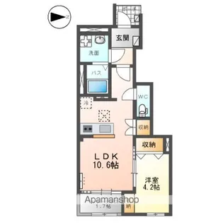 黒岩アパート【110号室】の間取り
