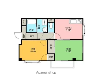 サンライズ本江【107号室】の間取り
