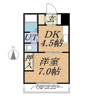 内山マンション【4階】の間取り