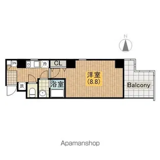Y’sパレス谷町【9階】の間取り