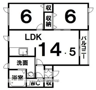 ドルチェカルデア【2-A号室】の間取り