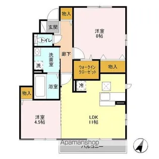 モダンコートB【1階】の間取り