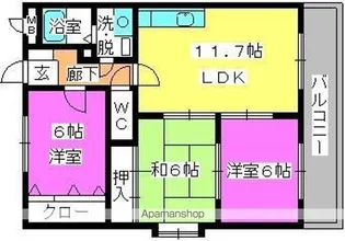 リバーサイド志免【2階】の間取り
