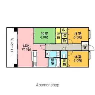 リファレンス寺塚【6階】の間取り