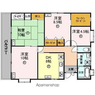 アルカディア【2階】の間取り